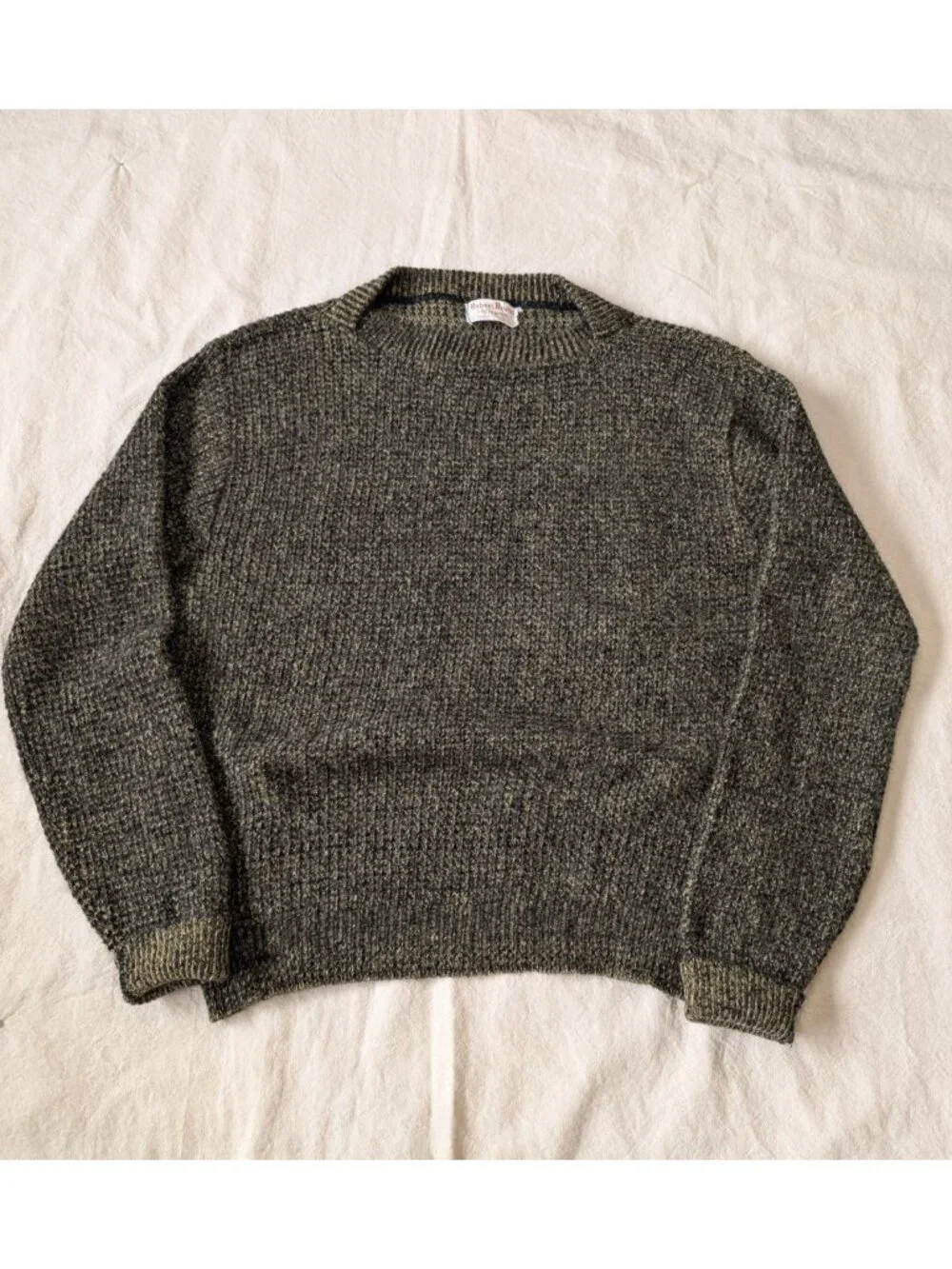 Vintage 60s Robert Bruce Magna Wool Alpaca Classic Knit Granpa Sweater Lagre